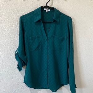 Express Portofino Shirt - dark green S